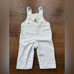 Vintage Bunny Rabbit longall romper Spring Easter